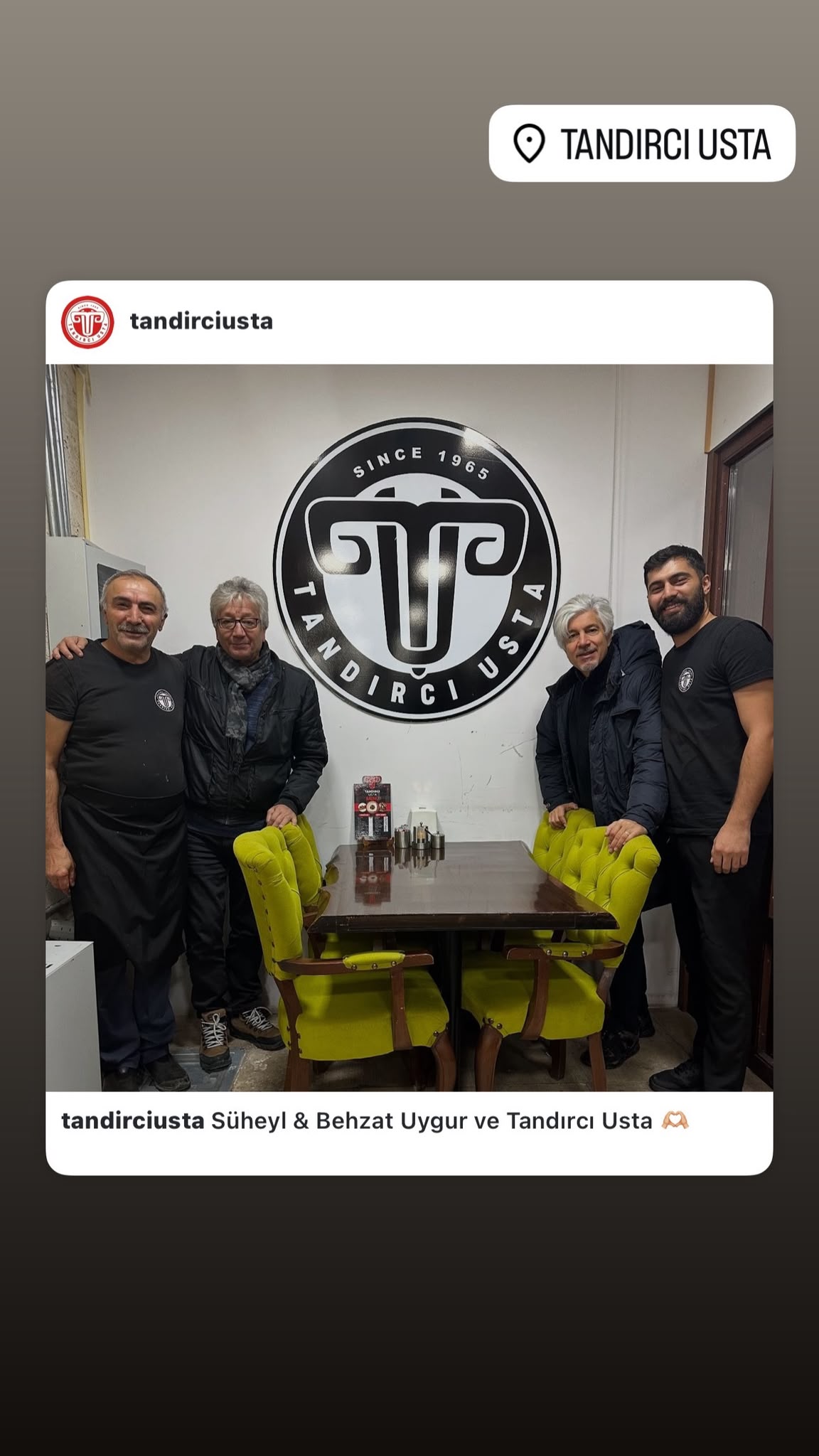 Tandırcı Usta restoranında bir araya gelenler